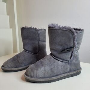 BearPaw Abigail Charcoal Gray Boots Size Girls 12 Youth